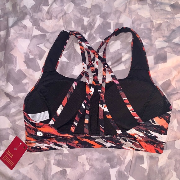 NWT Lululemon Limited Edition Free To Be Serene Sports Bra Tiger Tide Red Size 6 - Picture 2 of 4